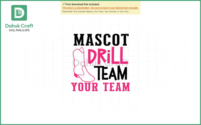 Drill Team Mascot SVG Custom Drill Team SVG PNG & EPS V4 SVG dahukdesign 