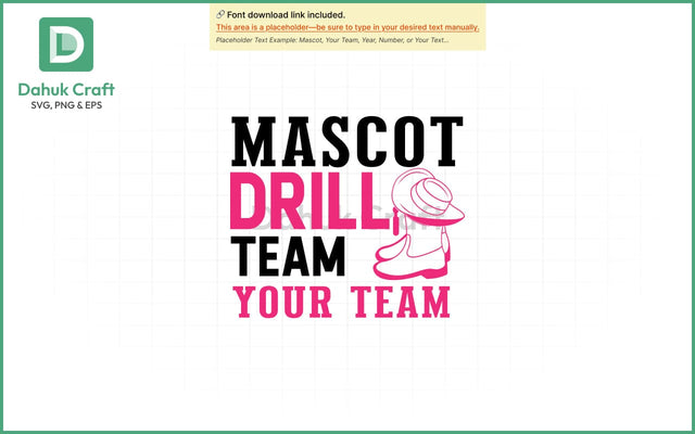 Drill Team Mascot SVG Custom Drill Team SVG PNG & EPS V5 SVG dahukdesign 