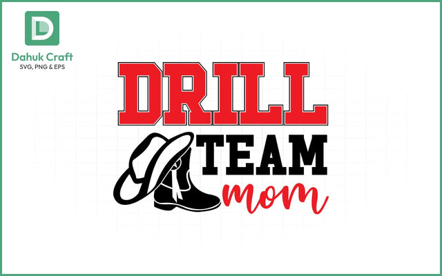 Drill Team Mom SVG – Western Style Drill Team Mom SVG PNG & EPS V3 SVG dahukdesign 