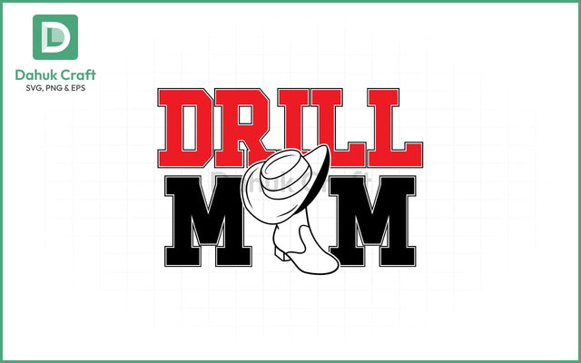 Drill Team Mom SVG – Western Style Drill Team Mom SVG PNG & EPS V9 SVG dahukdesign 
