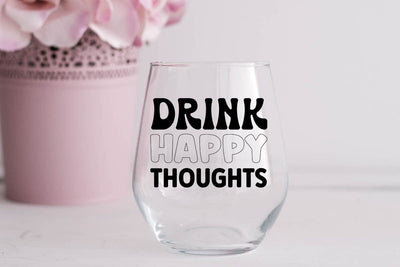 Drink happy thoughts SVG Angelina750 