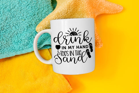 Drink in My Hand Toes in the Sand, Beach SVG SVG CraftLabSVG 