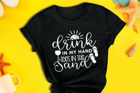 Drink in My Hand Toes in the Sand, Beach SVG SVG CraftLabSVG 