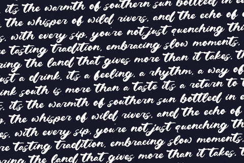 Drink South - Bold Calligraphy Font Font Letterena Studios 