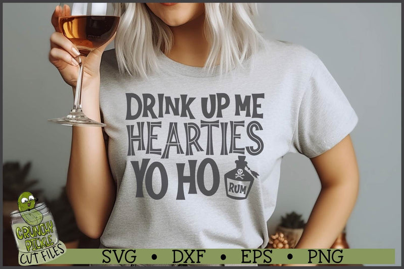 Drink Up Me Hearties Pirate SVG File SVG Crunchy Pickle 