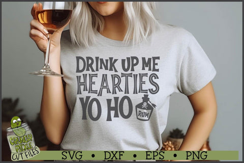 Drink Up Me Hearties Pirate SVG File SVG Crunchy Pickle 