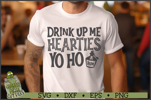 Drink Up Me Hearties Pirate SVG File SVG Crunchy Pickle 