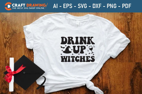 Drink Up Witches Halloween Svg, Halloween Png , Halloween Clipart, Ghost Svg, Halloween Shirt Svg, Hippie Svg, Retro Svg, Svg Bundle, Sublimation Designs SVG Debashish Barman 