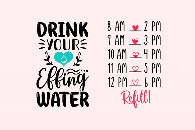 Drink your effing water SVG Design SVG Designangry 