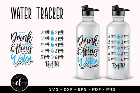 Drink Your Effing Water, Water Tracker SVG SVG CraftLabSVG 