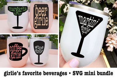 Drinks Girlie | Wine SVG | Martini SVG | Coffee SVG | Beer SVG SVG So Fontsy Design Shop 