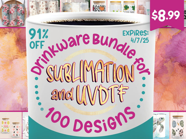 Drinkware Bundle for Sublimation and UVDTF Bundle So Fontsy Design Shop 