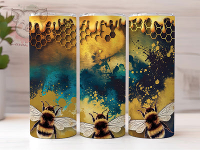 Drip Honey Bumblebee Tumbler Wrap, Bumblebee Tumbler Wrap, Honey Drip Cup Design, Stylish Bee Tumbler PNG, 20oz Dripping Honey Tumbler, Trendy Bee Cup Wrap, Gold Bee Sublimation Sublimation Lara' s Designs 