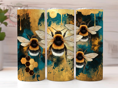 Drip Honey Bumblebee Tumbler Wrap, Bumblebee Tumbler Wrap, Honey Drip Cup Design, Stylish Bee Tumbler PNG, 20oz Dripping Honey Tumbler, Trendy Bee Cup Wrap, Gold Bee Sublimation Sublimation Lara' s Designs 