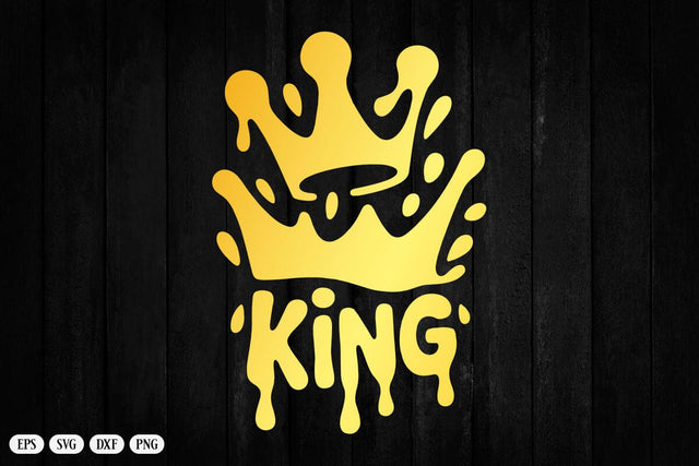 Drippin' King Crown SVG: Afro Man Shirt File SVG DesignDestine 