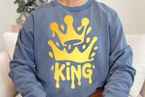 Drippin' King Crown SVG: Afro Man Shirt File SVG DesignDestine 
