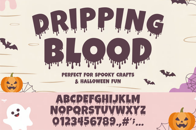 Dripping Blood Font SVG | Halloween Font, Dripping Alphabet SVG TonisArtStudio 
