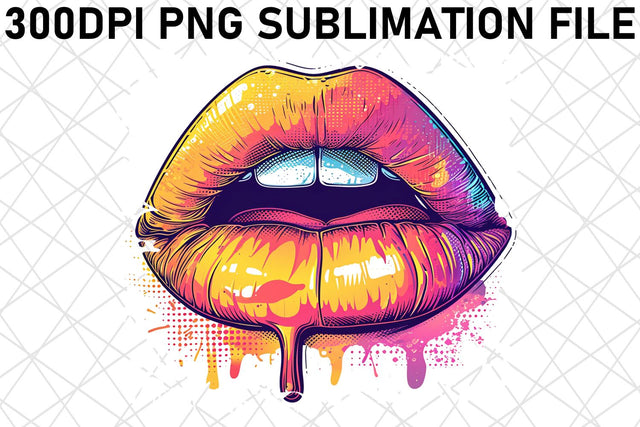 Dripping Lip Magic - Sublimation PNG for Makeup Enthusiasts Sublimation afrosvg 