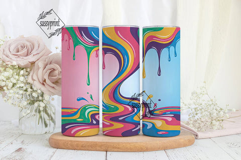 Dripping Paint 20oz Tumbler Wrap Sublimation sassyprint 