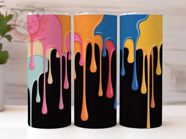 Dripping Paint Abstract Tumbler Wrap, Artistic Style, Abstract Design, Color Splash, Creative Theme, Tumbler Wrap, Sublimation Design Sublimation Lara' s Designs 