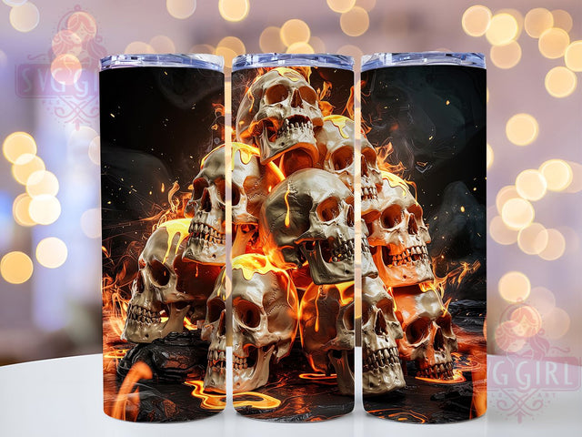 Dripping Skull Gothic Horror Tumbler, Gothic Art Tumbler, Horror Style Cup, Alternative Skull Gift, Creepy Pattern Wrap, Dark Art Design, Punk Rock Tumbler Sublimation SvggirlplusArt 