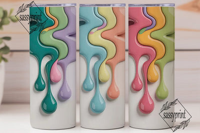 Drippy Paint Tumbler Wrap Sublimation sassyprint 