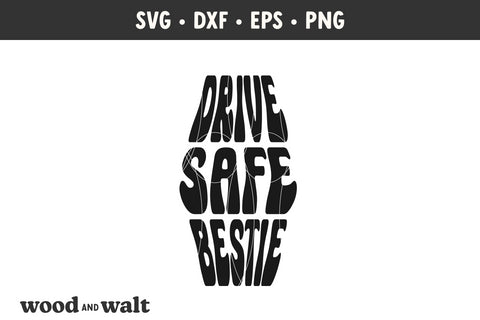 Drive Safe Bestie SVG | Retro Motel Keychain SVG SVG Wood And Walt 