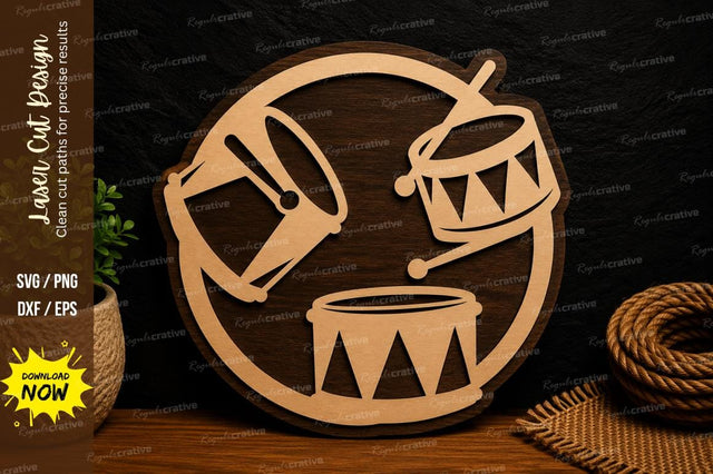 Drum Collection Ornament Laser Cut SVG File SVG Regulrcrative 