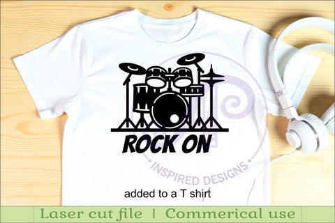 Drum kit name sign svg laser cut file SVG APInspireddesigns 