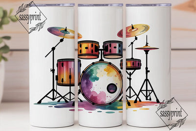 Drum Set 20oz Tumbler Design Sublimation sassyprint 