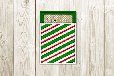Dual Stripe Christmas Gift Card Holder ITH Applique Embroidery Embroidery/Applique DESIGNS Risa Rocks It 