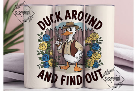 Duck Around Tumbler Wrap 20oz Sublimation sassyprint 