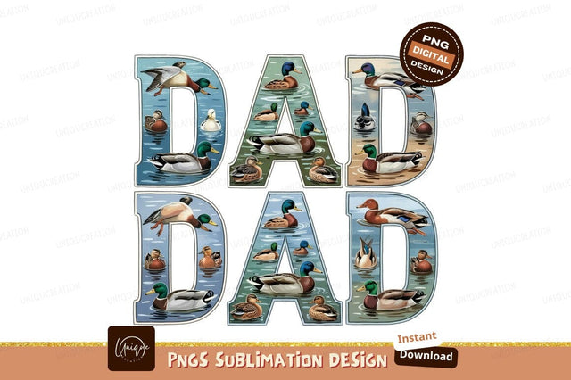 Duck Dad Word Design Sublimation Png Sublimation Designangry 