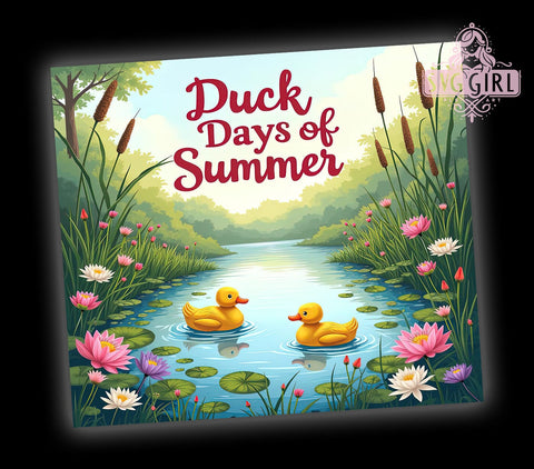 Duck Days, Summer Tumbler, 20oz Tumbler, Sublimation Design, Waterfowl Decor, Outdoor Enthusiast, Gift for Nature Lovers Sublimation SvggirlplusArt 
