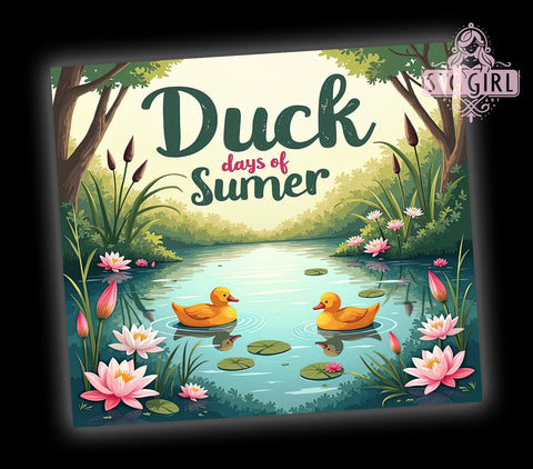 Duck Days, Summer Tumbler, 20oz Tumbler, Sublimation Design, Waterfowl Decor, Outdoor Enthusiast, Gift for Nature Lovers Sublimation SvggirlplusArt 