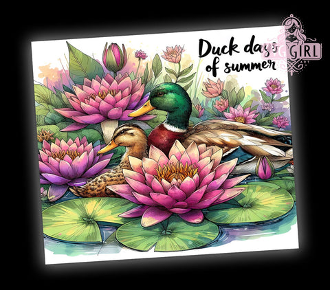 Duck Days, Summer Tumbler, 20oz Tumbler, Sublimation Design, Waterfowl Decor, Outdoor Enthusiast, Gift for Nature Lovers Sublimation SvggirlplusArt 