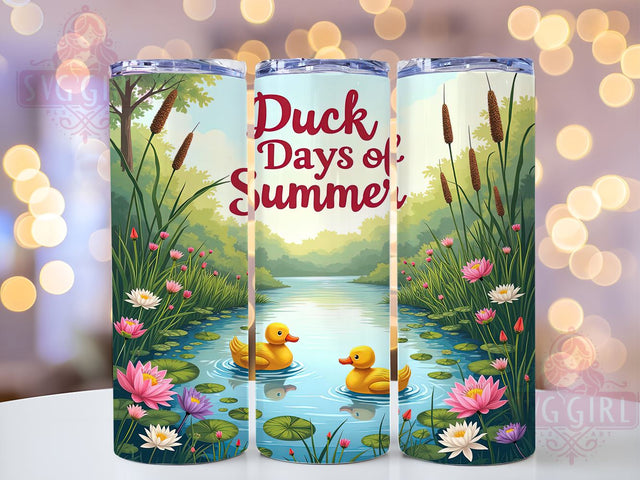 Duck Days, Summer Tumbler, 20oz Tumbler, Sublimation Design, Waterfowl Decor, Outdoor Enthusiast, Gift for Nature Lovers Sublimation SvggirlplusArt 