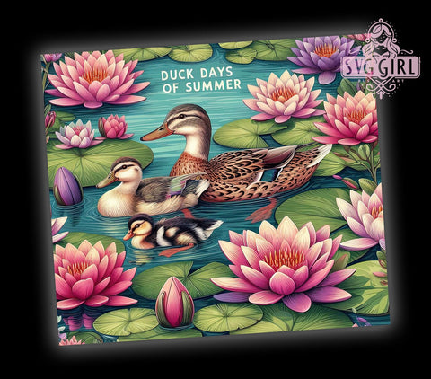 Duck Days, Summer Tumbler, 20oz Tumbler, Sublimation Design, Waterfowl Decor, Outdoor Enthusiast, Gift for Nature Lovers Sublimation SvggirlplusArt 