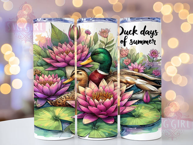 Duck Days, Summer Tumbler, 20oz Tumbler, Sublimation Design, Waterfowl Decor, Outdoor Enthusiast, Gift for Nature Lovers Sublimation SvggirlplusArt 