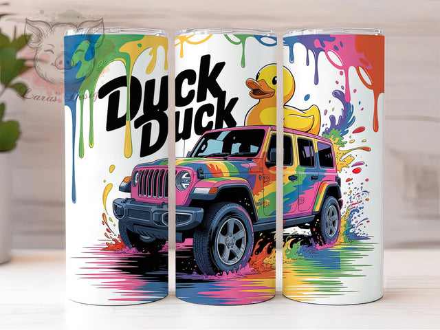 Duck Hunter Outdoor Adventure Tumbler, Off Road Duck Cup, Hunting Sport Design, Duck Lover Present, Outdoor Adventure Gift, Duck Season Tumbler, Mudding Duck Cup Sublimation Lara' s Designs 