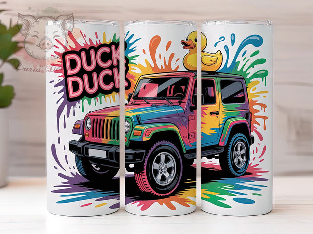 Duck Hunter Outdoor Adventure Tumbler, Off Road Duck Cup, Hunting Sport Design, Duck Lover Present, Outdoor Adventure Gift, Duck Season Tumbler, Mudding Duck Cup Sublimation Lara' s Designs 