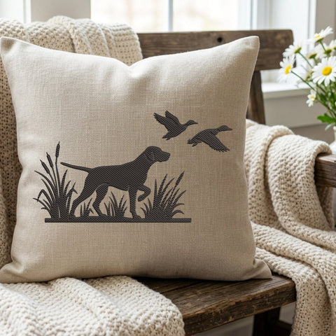 Duck Hunting Dog Embroidery Design – Labrador Retriever Goose Hunting Silhouette Machine Embroidery File Embroidery/Applique DESIGNS PatternFeed8 