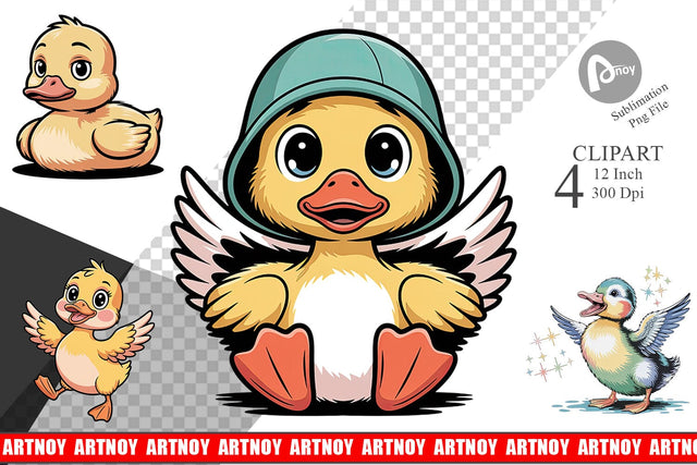 Duck Mood Clipart Sublimation artnoy 