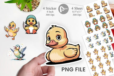 Duck Mood Sticker Sublimation artnoy 