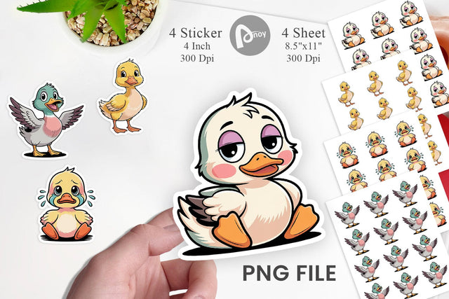 Duck Mood Sticker Sublimation artnoy 