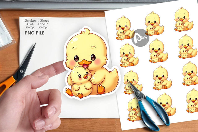 Duck Mother's Day Sticker Sublimation artnoy 