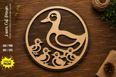 Duck on Water Nature Wall Art Laser Cut SVG File SVG Regulrcrative 