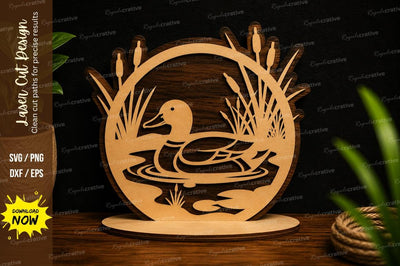 Duck Pond Scene Laser Cut SVG File SVG Regulrcrative 