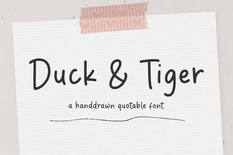 Duck & Tiger Font Font Balpirick 