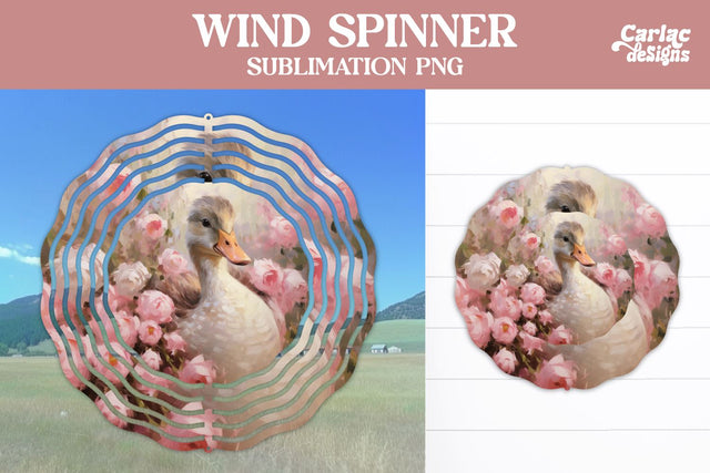 Duck Wind Spinner Sublimation Design Sublimation Carla C Designs 